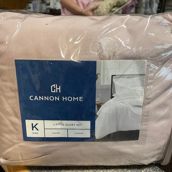 Cannon Heritage Solid King Duvet Cover Set - Picture 2 of 2